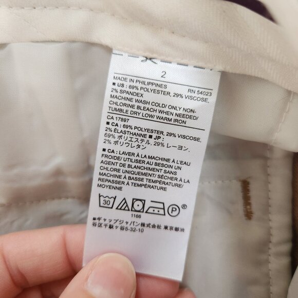 Banana Republic Tan Brown Ryan Trousers Pants Slim Straight Leg Women's 2 - Picture 5 of 6